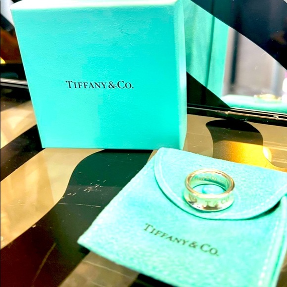 TIFFANY AND COMPANY 1837 STERLING SILVER BAND RING | SIZE 5 - Picture 2 of 12
